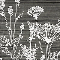 Black Floral Relief Wall Plaque