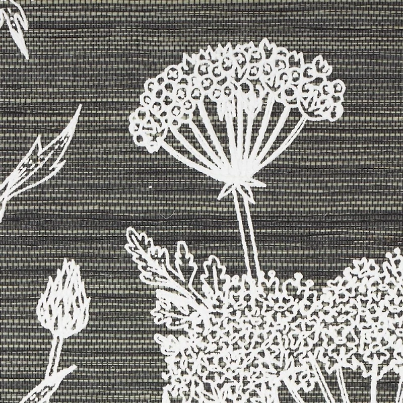 Black Floral Relief Wall Plaque