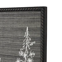 Black Floral Relief Wall Plaque