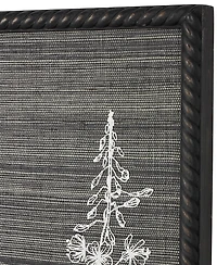 Black Floral Relief Wall Plaque