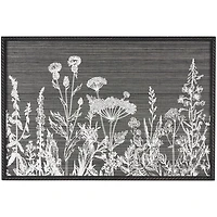 Black Floral Relief Wall Plaque