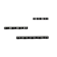 Black Wavy 3-pc. Floating Wall Shelf