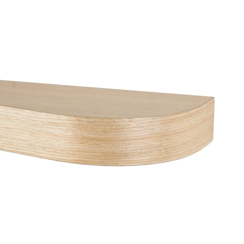 Organic Honey Wood Floating Shelves, Set of 3