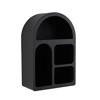 Black Arched Cubby Wall Cabinet