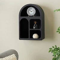 Black Arched Cubby Wall Cabinet
