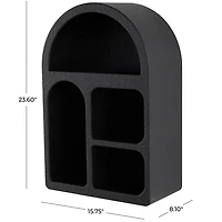 Black Arched Cubby Wall Cabinet