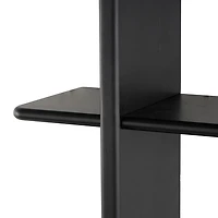 Black Birch Wood 3-Tier Floating Wall Shelf