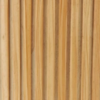 Brown Fir Wood with Slatted Base Coffee Table