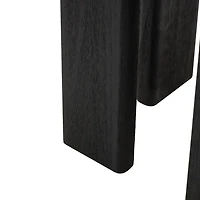Oiled Black Wood Square Accent Table