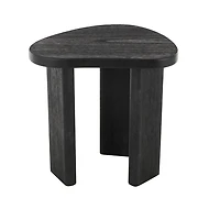 Black Wood Heart Shaped Top Accent Table