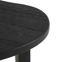 Black Wood Heart Shaped Top Accent Table