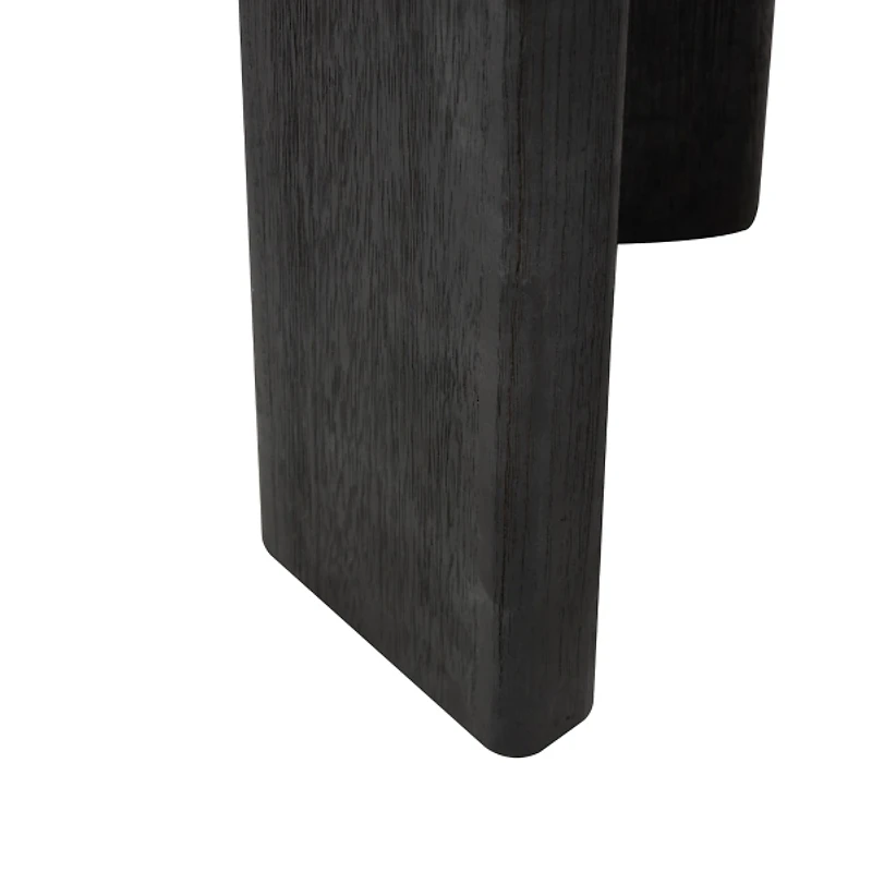 Black Wood Heart Shaped Top Accent Table