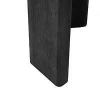 Black Wood Heart Shaped Top Accent Table