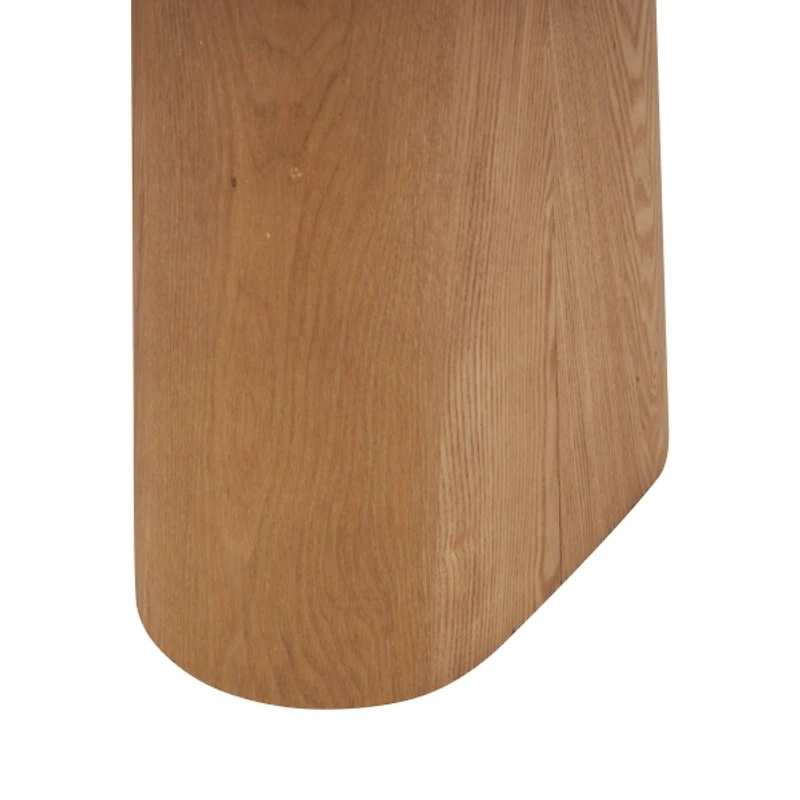 Beige Marble and Wood Console Table