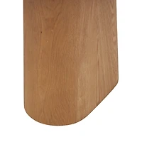 Beige Marble and Wood Console Table