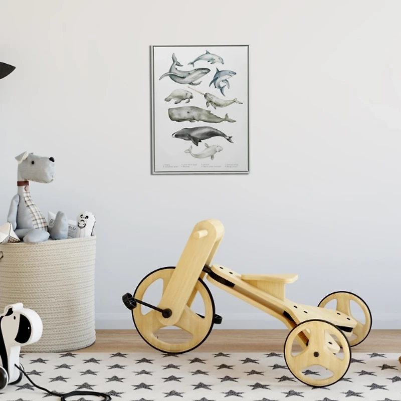 Under the Sea Kids Framed Canvas Art Print