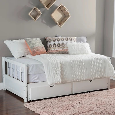 White Hadley Twin Trundle Daybed