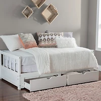 White Hadley Twin Trundle Daybed