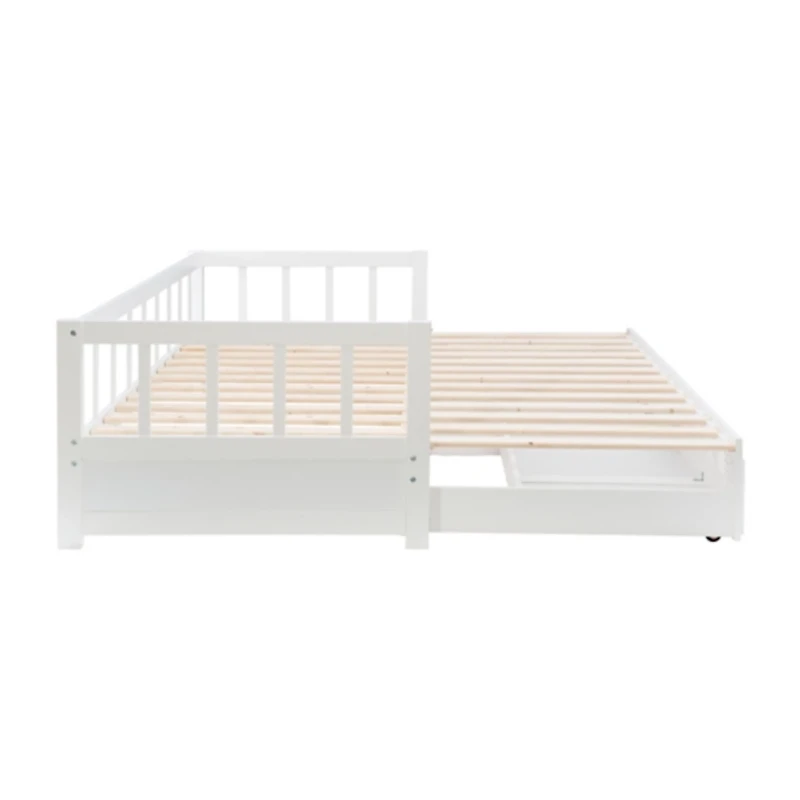White Hadley Twin Trundle Daybed