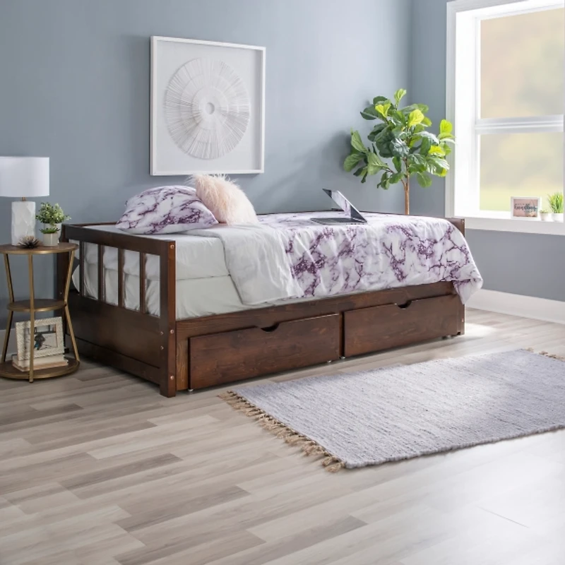 Espresso Hadley Twin Trundle Day Bed