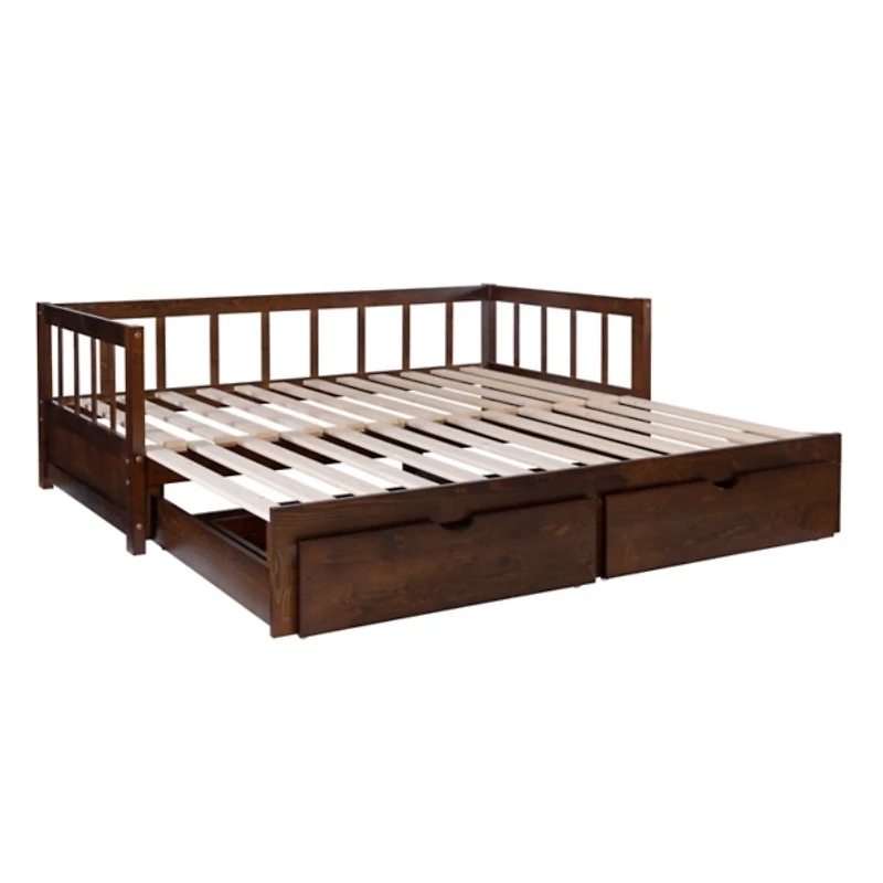 Espresso Hadley Twin Trundle Day Bed