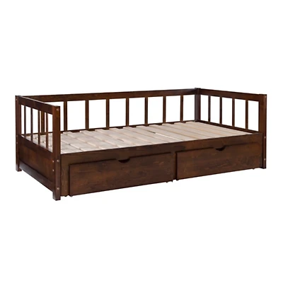 Espresso Hadley Twin Trundle Day Bed