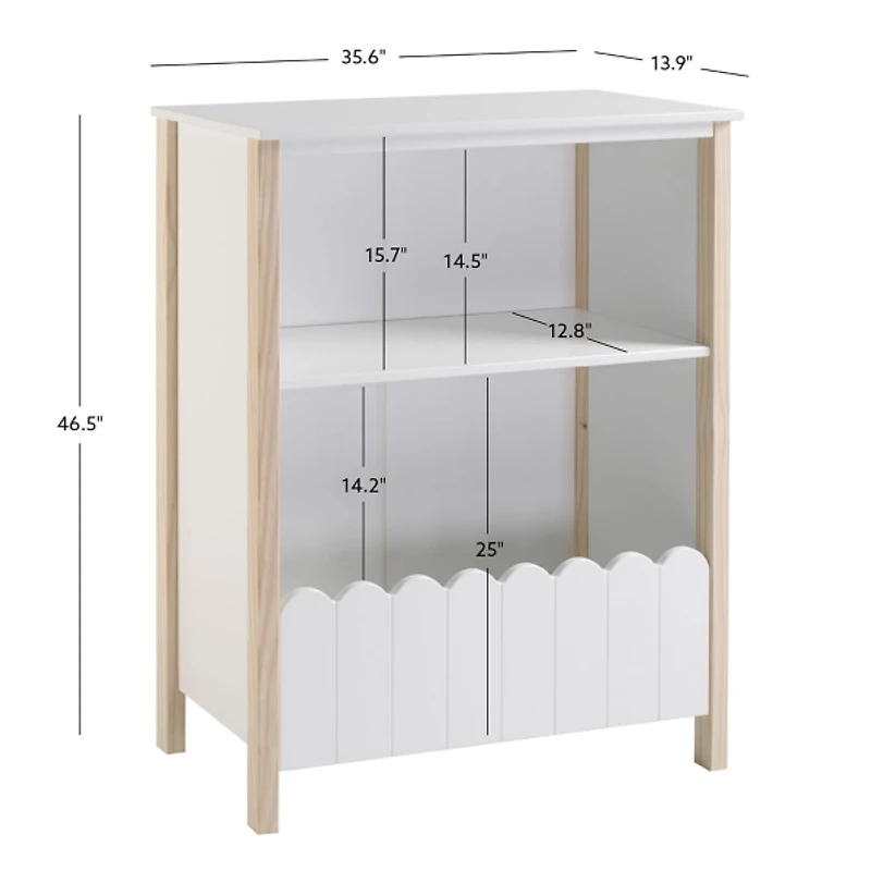 White Wood Fence Millie Bookcase