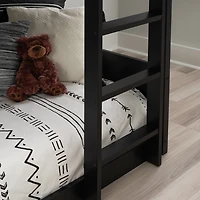 Black Wood Low Profile Darcy Twin Bunk Bed