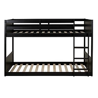 Black Wood Low Profile Darcy Twin Bunk Bed