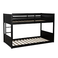 Black Wood Low Profile Darcy Twin Bunk Bed