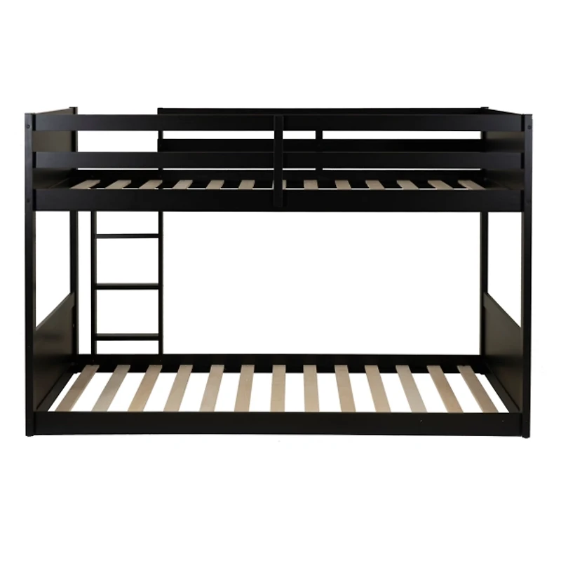 Black Wood Low Profile Darcy Twin Bunk Bed