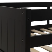 Black Wood Low Profile Darcy Twin Bunk Bed