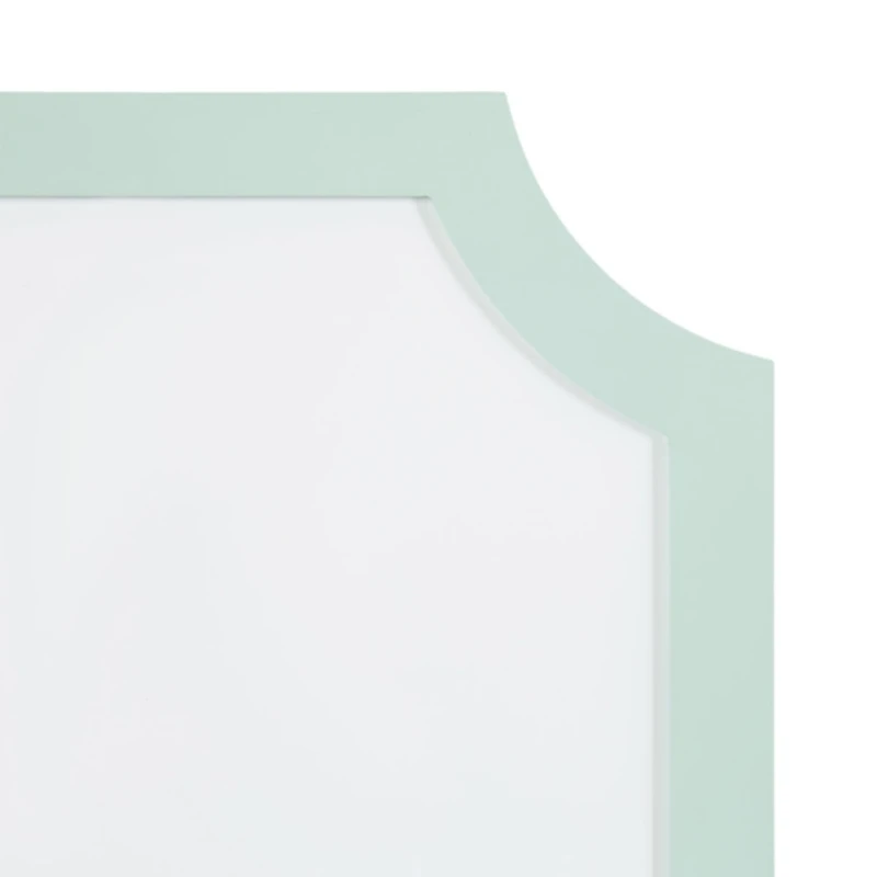 Seafoam Green Scalloped Magnetic Dry Erase Board
