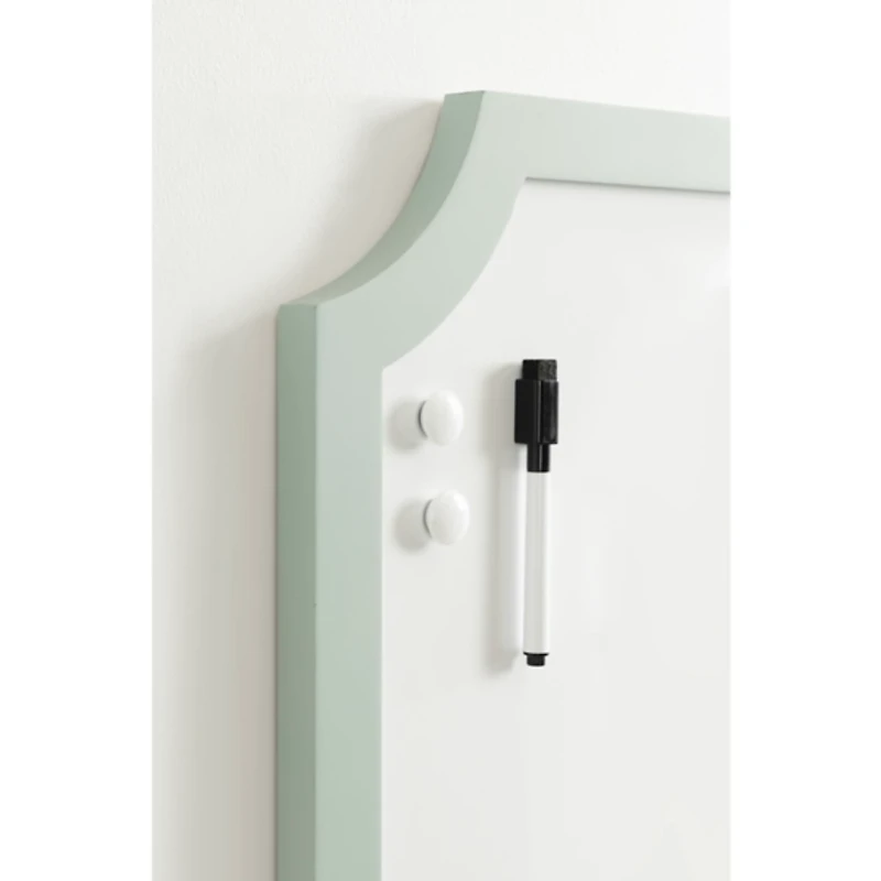 Seafoam Green Scalloped Magnetic Dry Erase Board