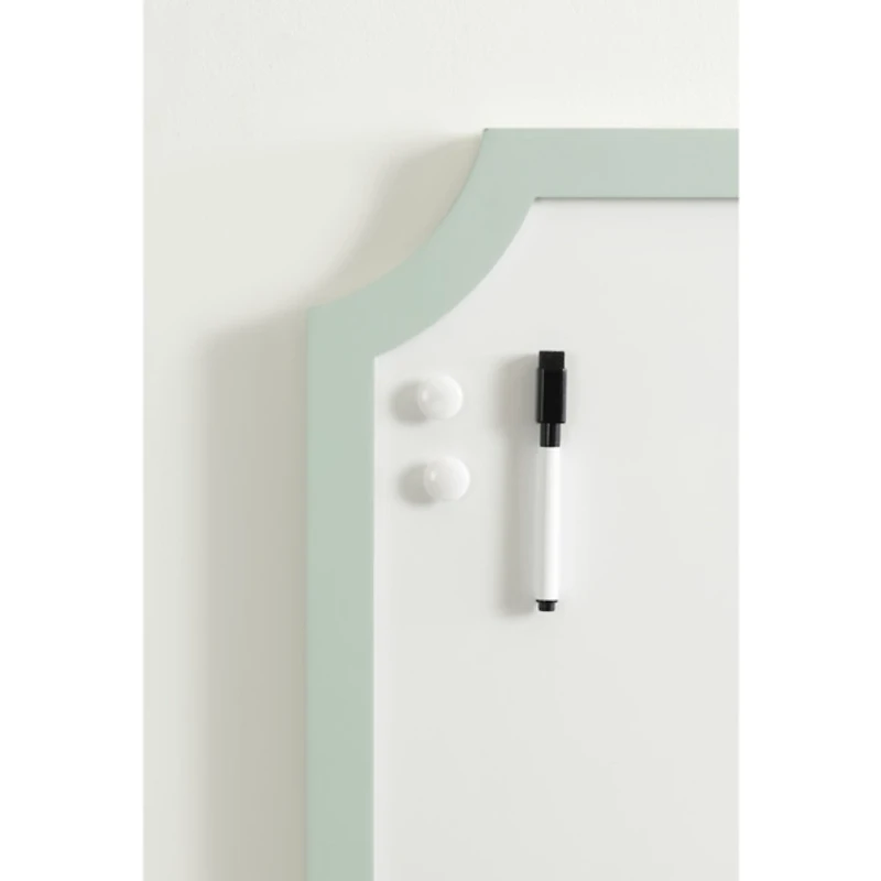Seafoam Green Scalloped Magnetic Dry Erase Board