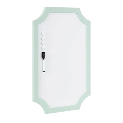Seafoam Green Scalloped Magnetic Dry Erase Board