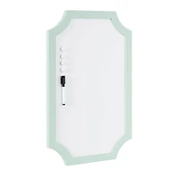 Seafoam Green Scalloped Magnetic Dry Erase Board