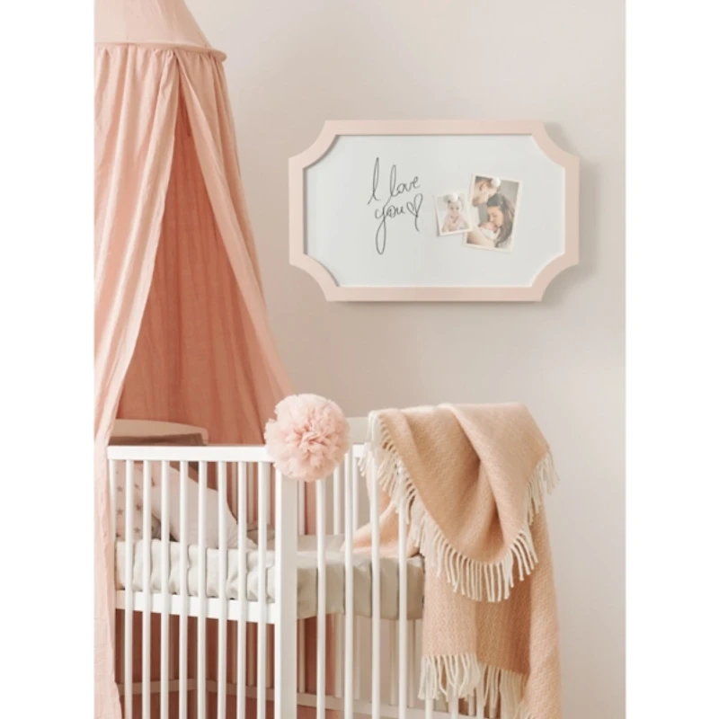 Pink Scalloped Magnetic Dry Erase Board