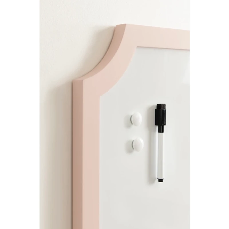 Pink Scalloped Magnetic Dry Erase Board