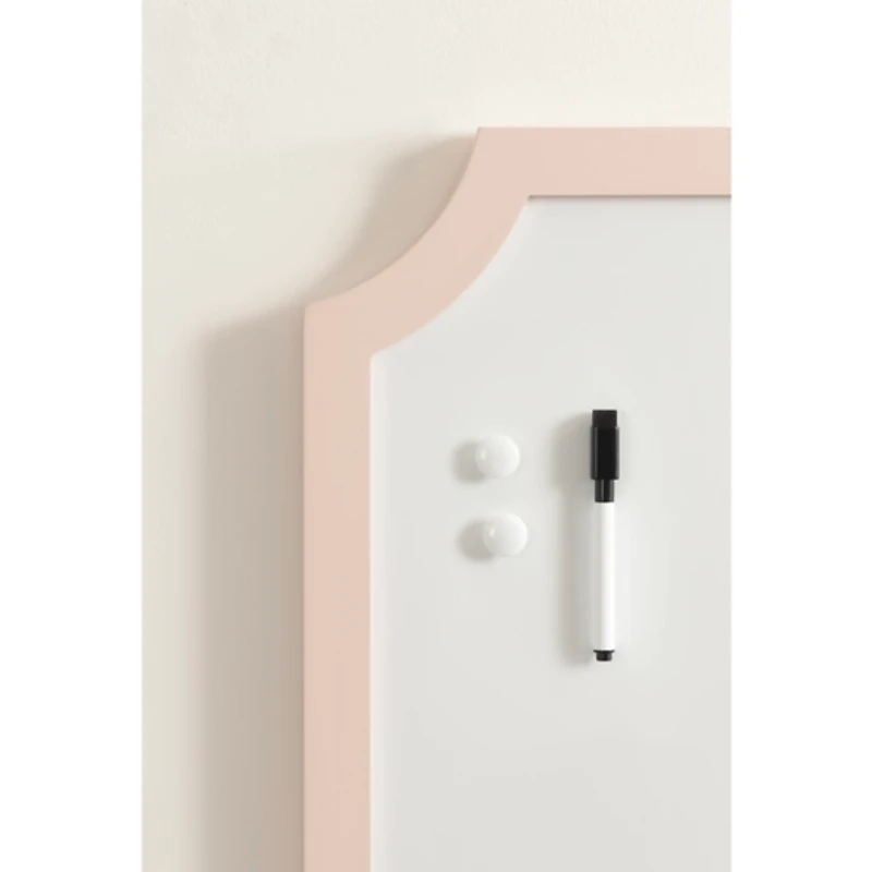 Pink Scalloped Magnetic Dry Erase Board
