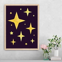 Stars in Space Kids Framed Canvas Art Print