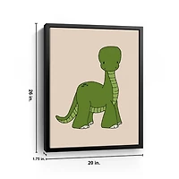 Brontosaurus Kids Framed Canvas Art Print