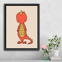 Little T-Rex Kids Framed Canvas Art Print, 20x26