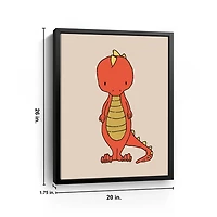 Little T-Rex Kids Framed Canvas Art Print, 20x26