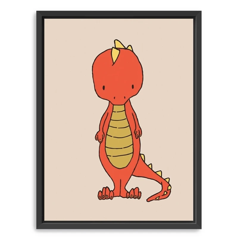 Little T-Rex Kids Framed Canvas Art Print, 20x26