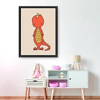 Little T-Rex Framed Canvas Art Print, 26x34