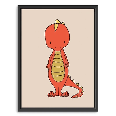 Little T-Rex Framed Canvas Art Print, 26x34