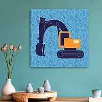 Excavator Kids Canvas Art Print, 20x20