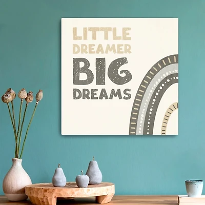 Little Dreamer Big Dreams Canvas Art Print