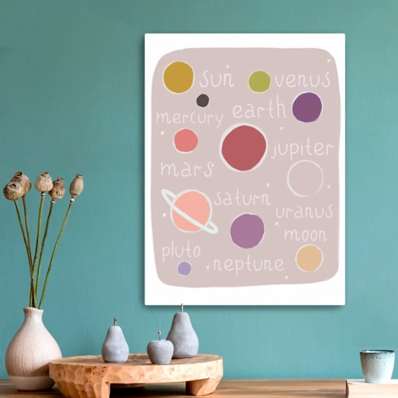 Pink Planet Canvas Art Print, 18x24